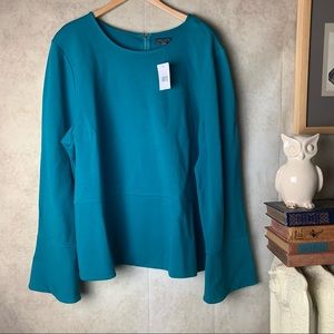 NWT The Limited Deep Lake Blue Blouse 1X